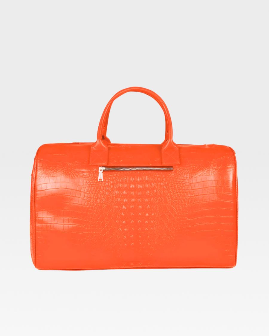 TOTE&CARRY FULL ALLIGATOR LEATHER offers TRAVEL BAG ORANGE