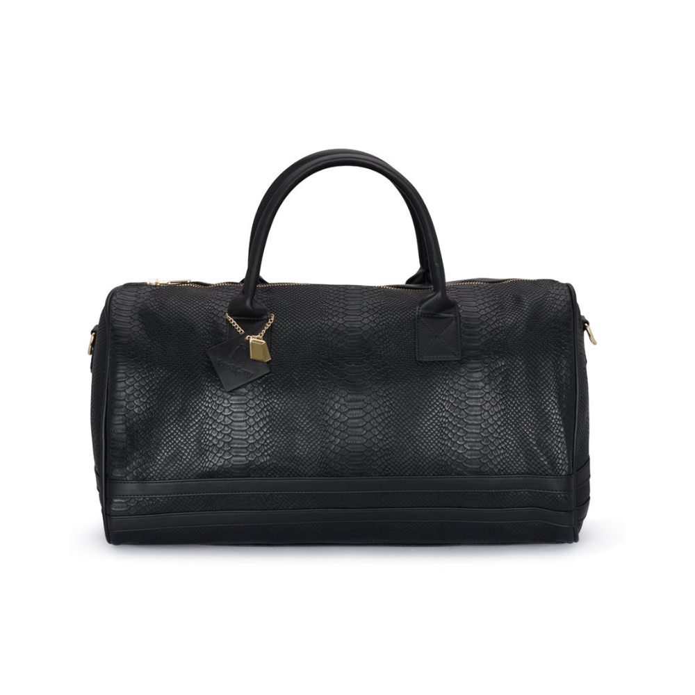 black snakeskin bag