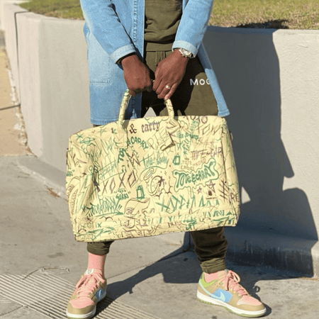 Tote&Carry - Patent Duffle Bags, Gold / Reg - Weekend Bag