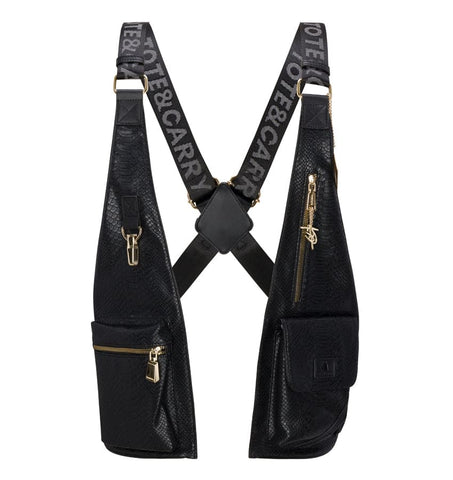 tote and carry, Bags, Tote And Carry Tactical Vest Snake Skin Appearance  With Suede Lining